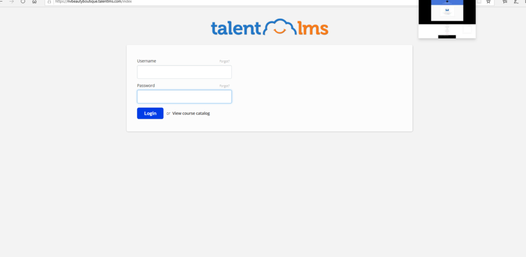 Step 7: Add log in info and password into Talent LMS